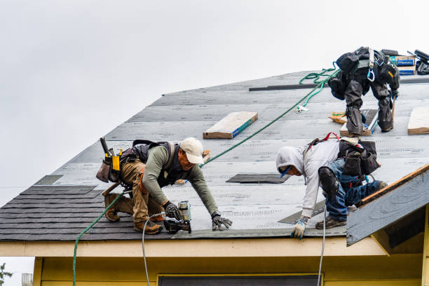Professional Gutter Installation technician working in Mc Leod, MT